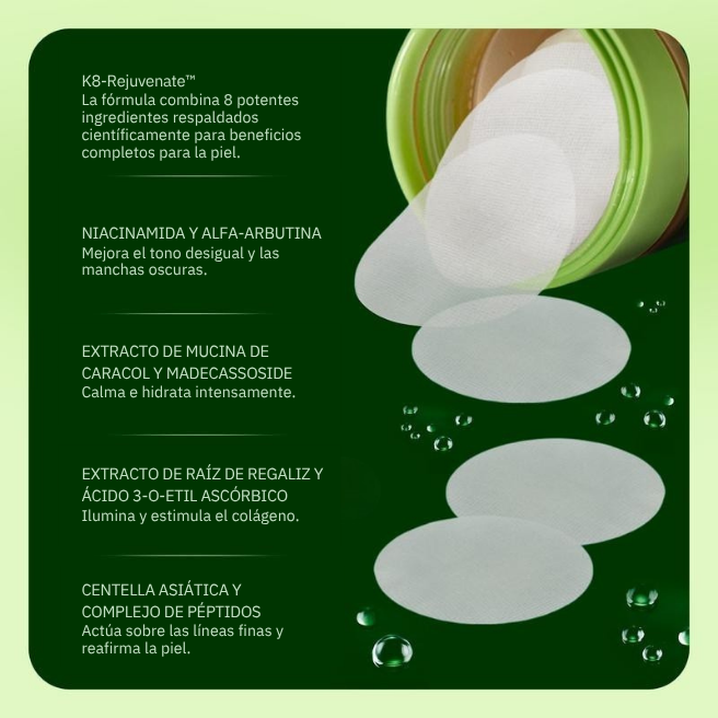 Pads Tonificantes Coreanos K8-Rejuvenate - Puraderma