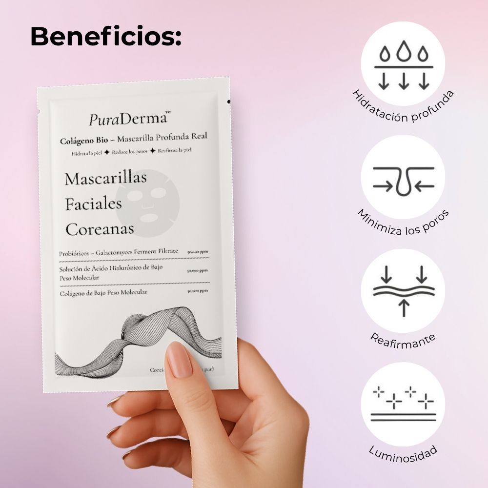 Mascarilla Coreana Nocturna de Colágeno Profundo PuraDerma™