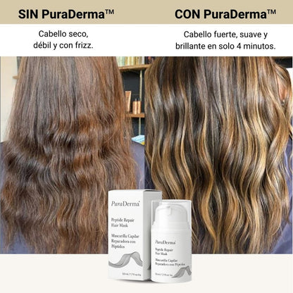PuraDerma™ Mascarilla Reparadora con Péptidos para el Cabello