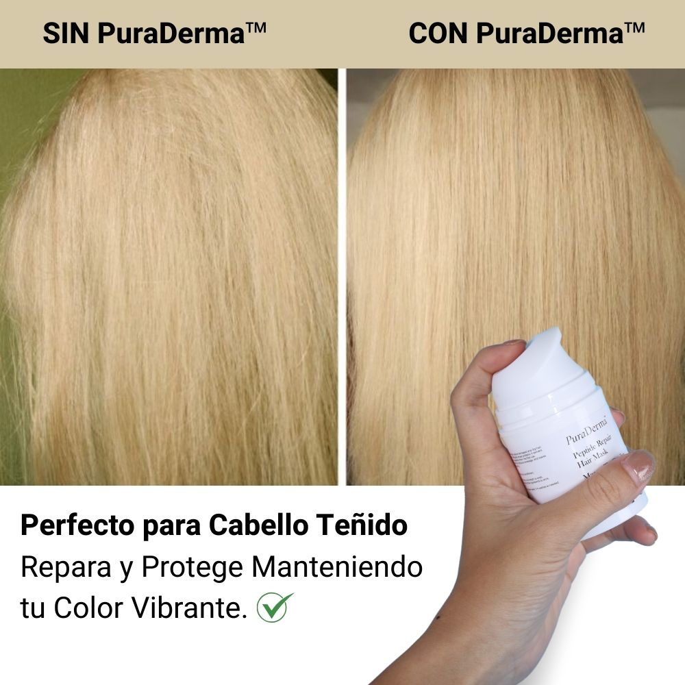 PuraDerma™ Mascarilla Reparadora con Péptidos para el Cabello