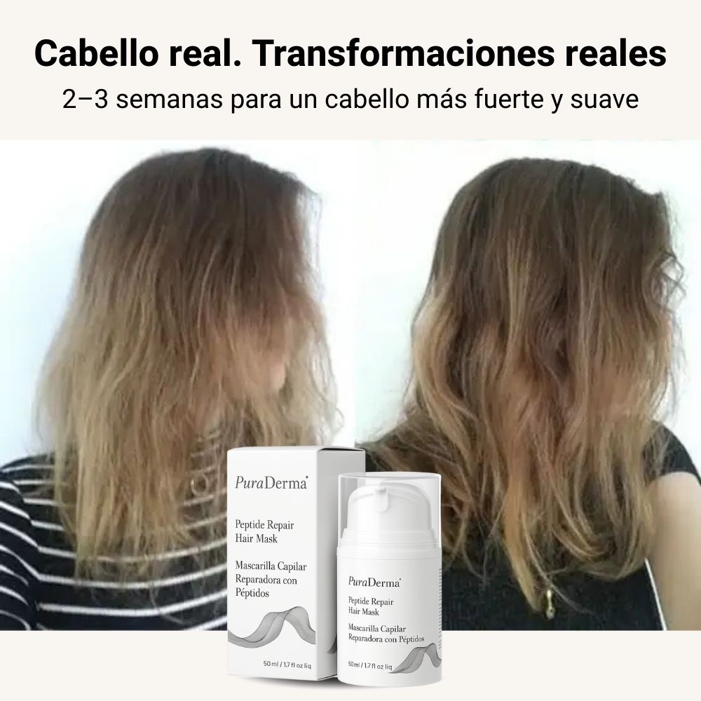 PuraDerma™ Mascarilla Reparadora con Péptidos para el Cabello