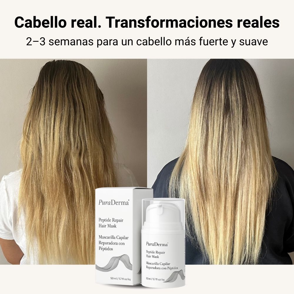 PuraDerma™ Mascarilla Reparadora con Péptidos para el Cabello