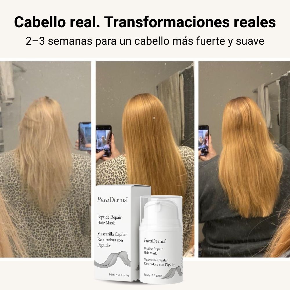PuraDerma™ Mascarilla Reparadora con Péptidos para el Cabello