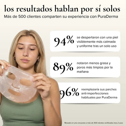 PuraDerma™ Mascarilla Hidrocoloide Anti-Imperfecciones Cobertura Total