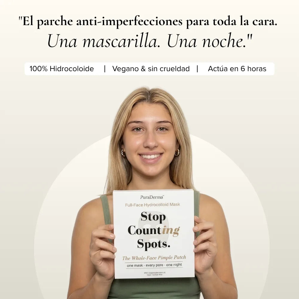 PuraDerma™ Mascarilla Hidrocoloide Anti-Imperfecciones Cobertura Total